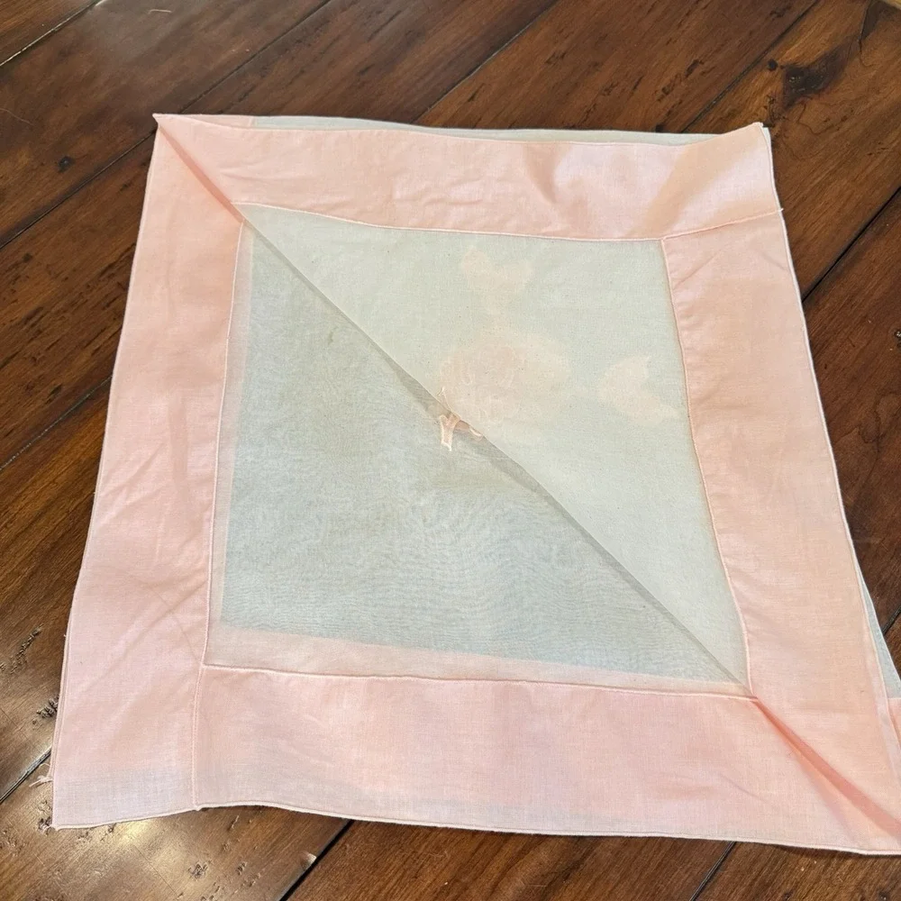 Vintage Madeira Organdy Table Square 41.5